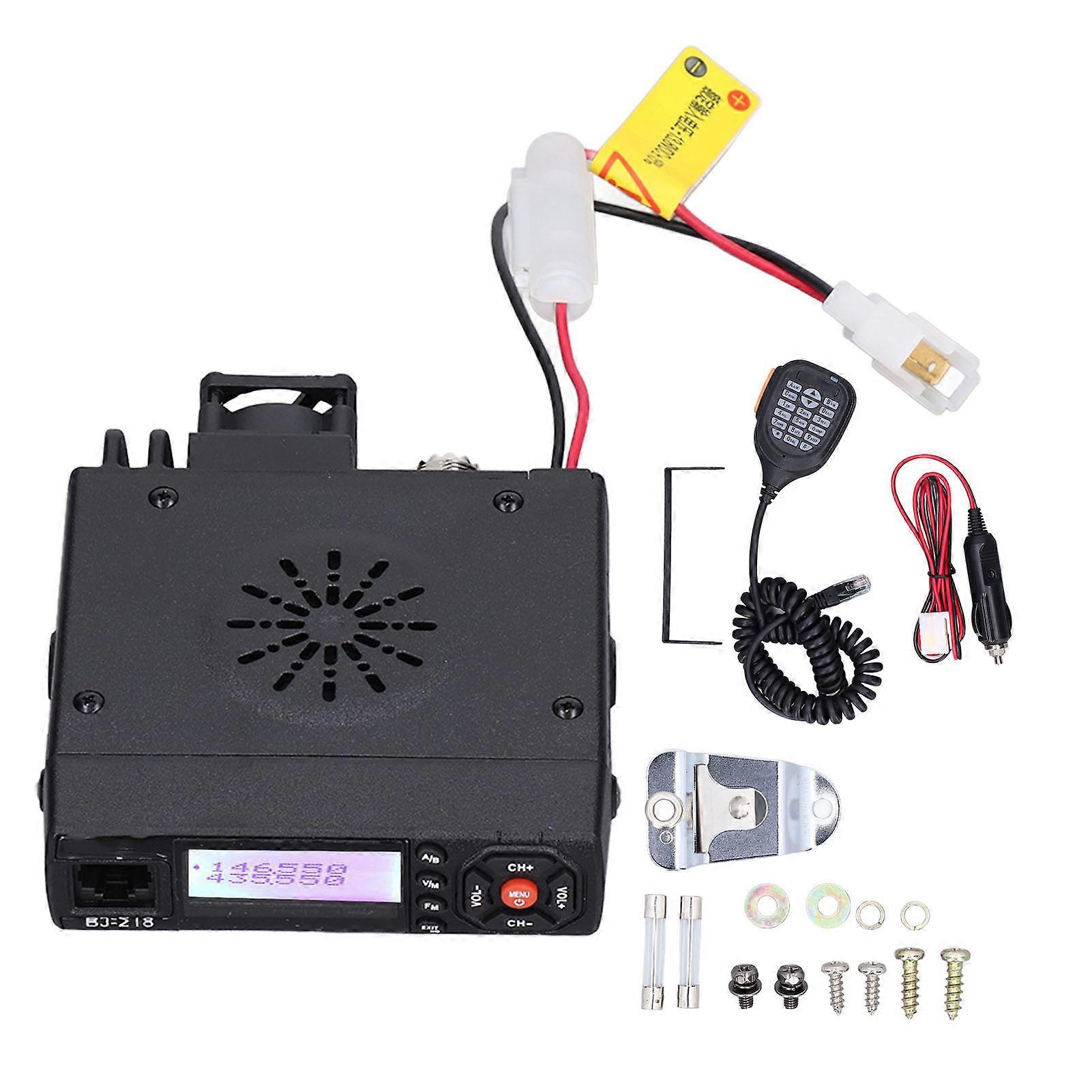 Multifunction 25W Car Mini Mobile Radio UV Dual Band Transceiver 136‑174/400‑490Mhz 128 Channels for Auto