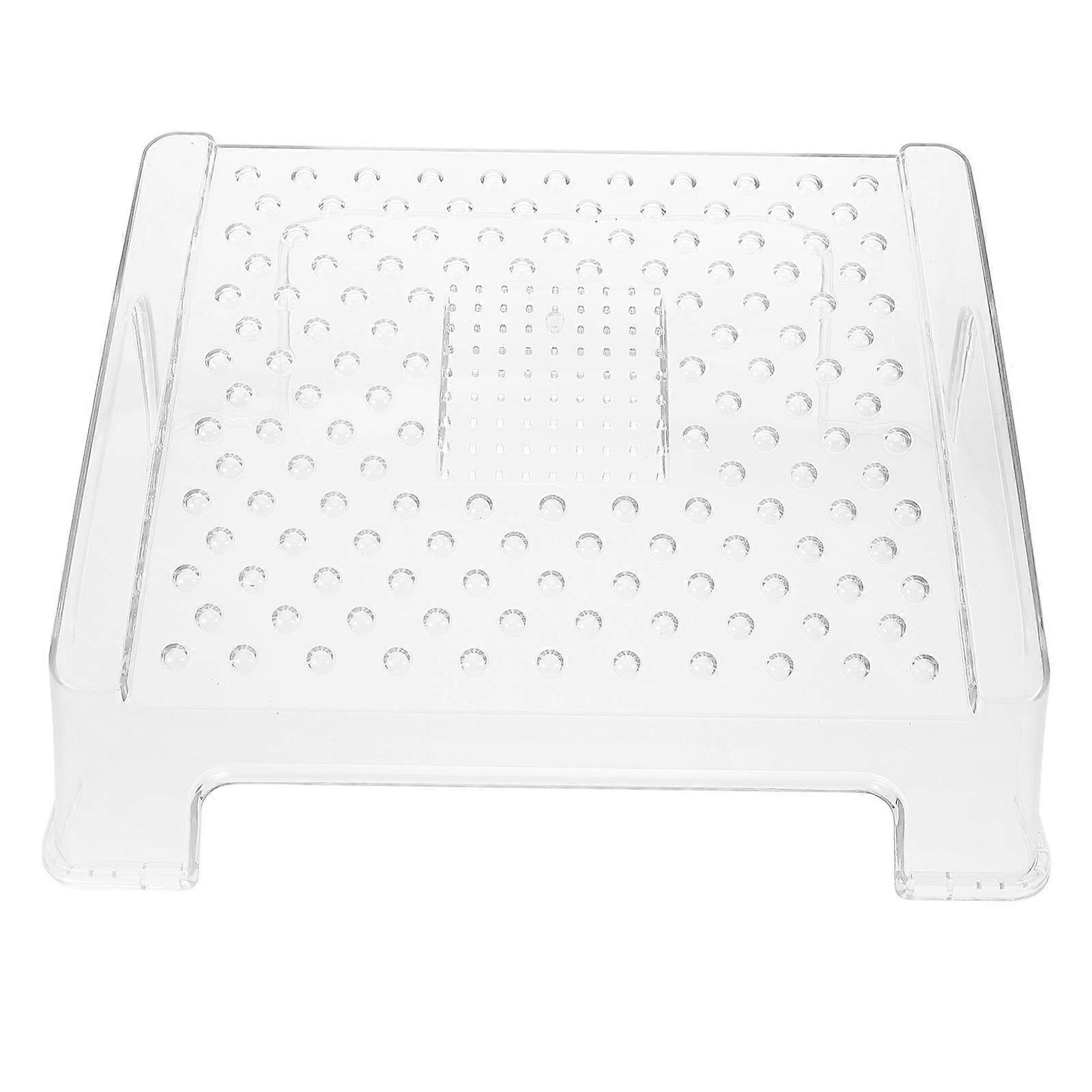 Desk Footrest Multi Functional Foot Supporting Stool Plastic Rectangular Simple Design Home Use 37.50X29.50X20.00CM Foot Massage 1Set