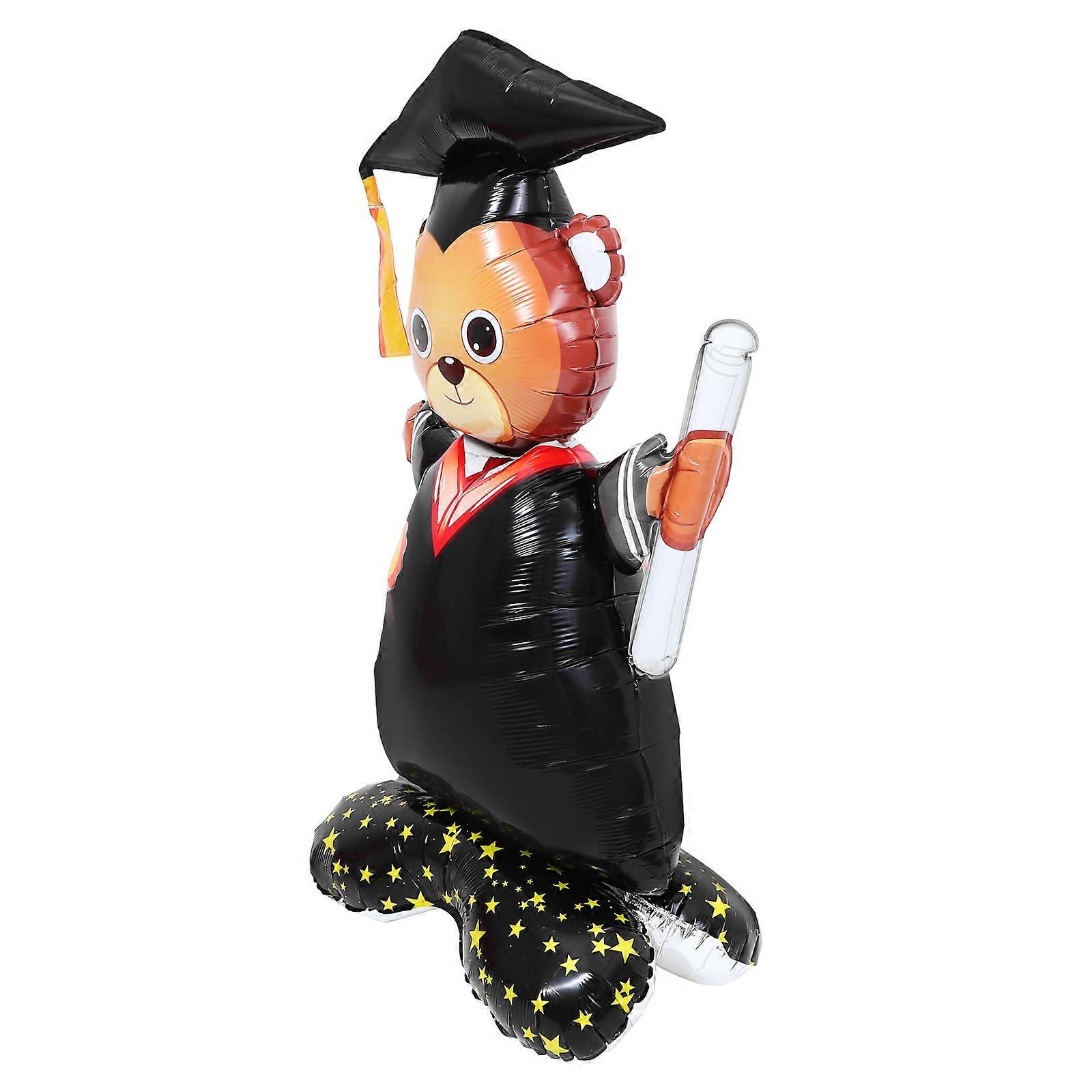 Graduation Bear Balloon Party Decoration for Ceremony Photo Background – Foil Balloon for Graduation Celebration and Prom Decor