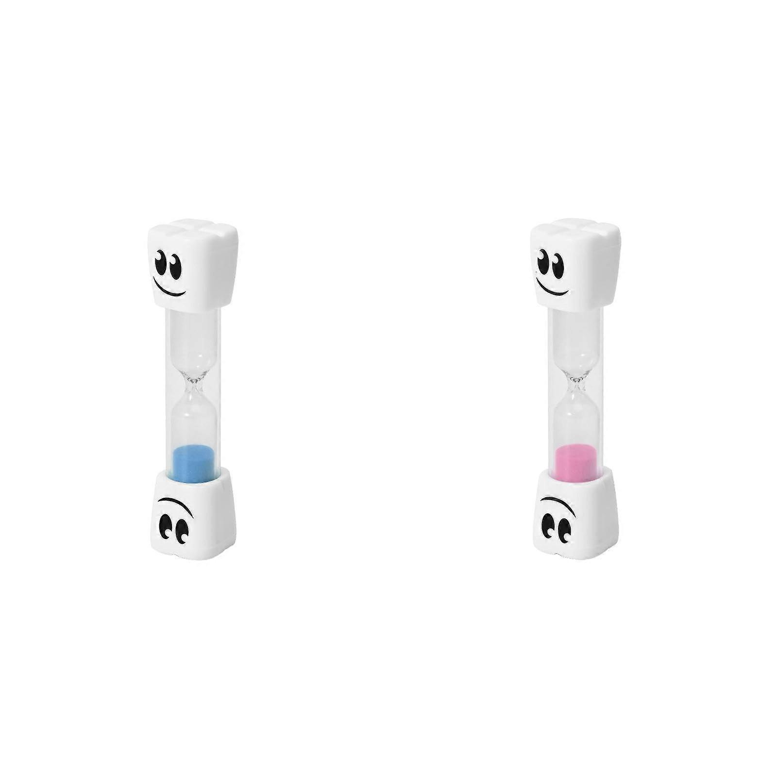 Pack of 2 Mini Hourglasses for Kids, 2Minute Timer, Sand Timer for Children's Life, Learning Games