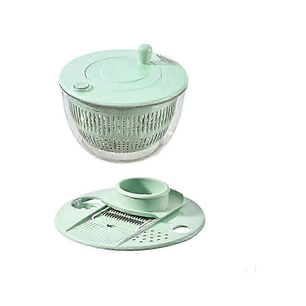 5 In 1 Vegetable Spin Chopper, Salad Spinner with Slicer, Lettuce Spinner Dryer
