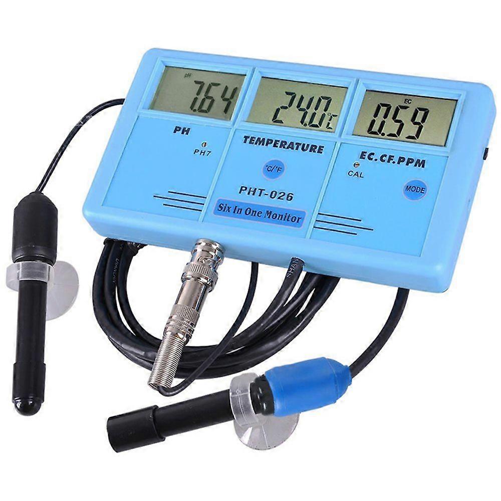 Monitor de contor 6 în 1 EC CF TDS Tester de calitate a apei Acvariu PHT-026