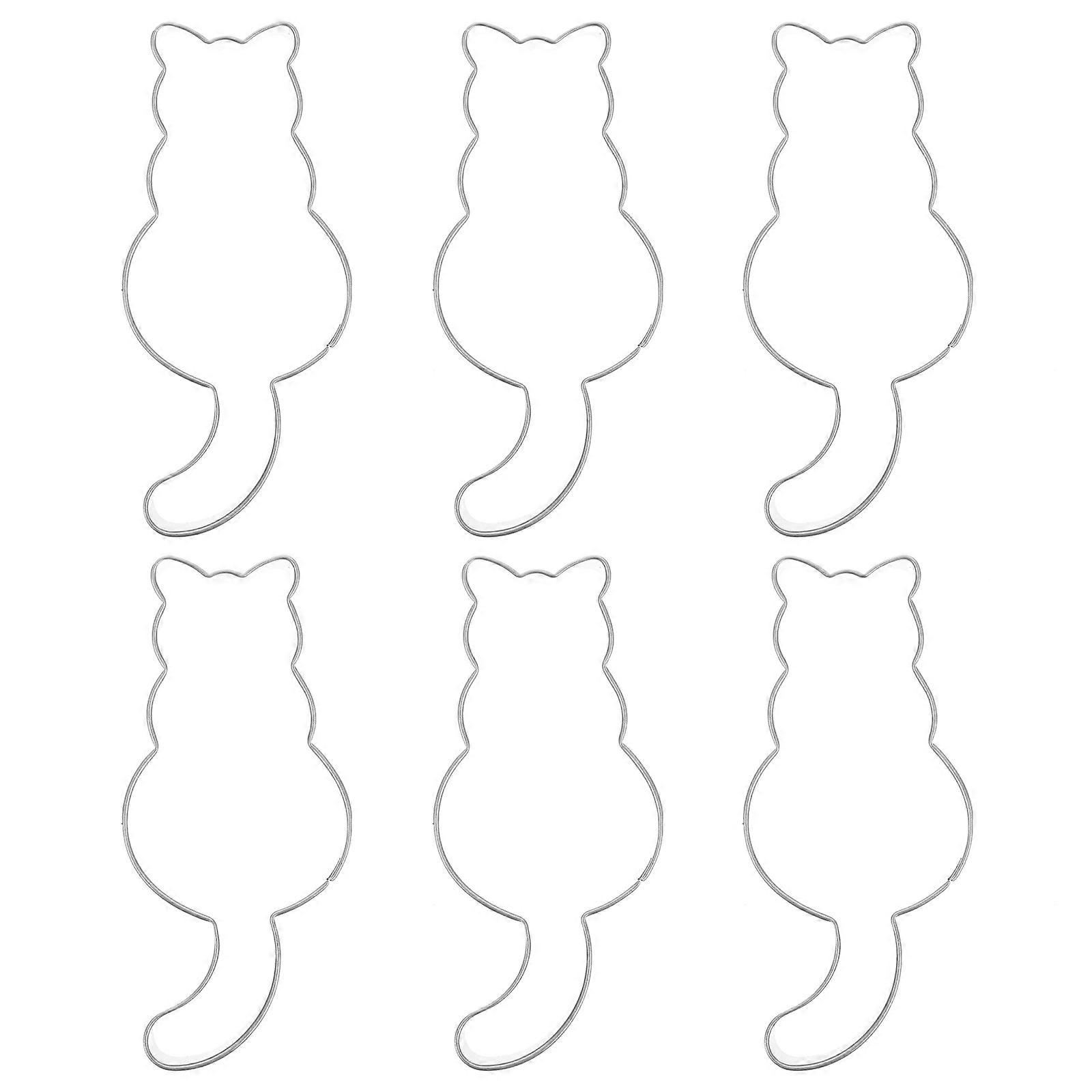 6 moules à biscuits pour chat coréen en acier inoxydable outils de cuisson en forme d’animaux pour un usage domestique et professionnel, facile à nettoyer, sans danger pour les aliments