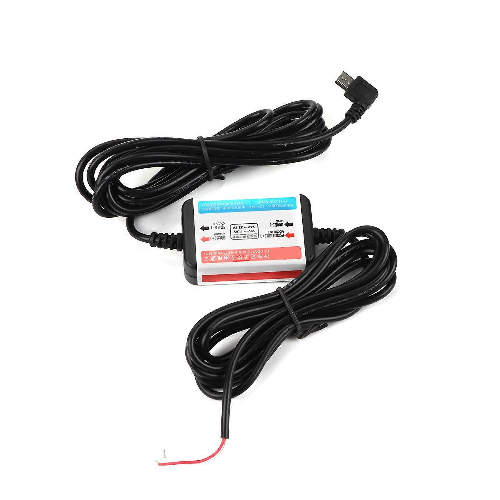 12-5V Car Dash Camera Hard Wire Kit Step Down Converter Drive Recorder Convert Cable