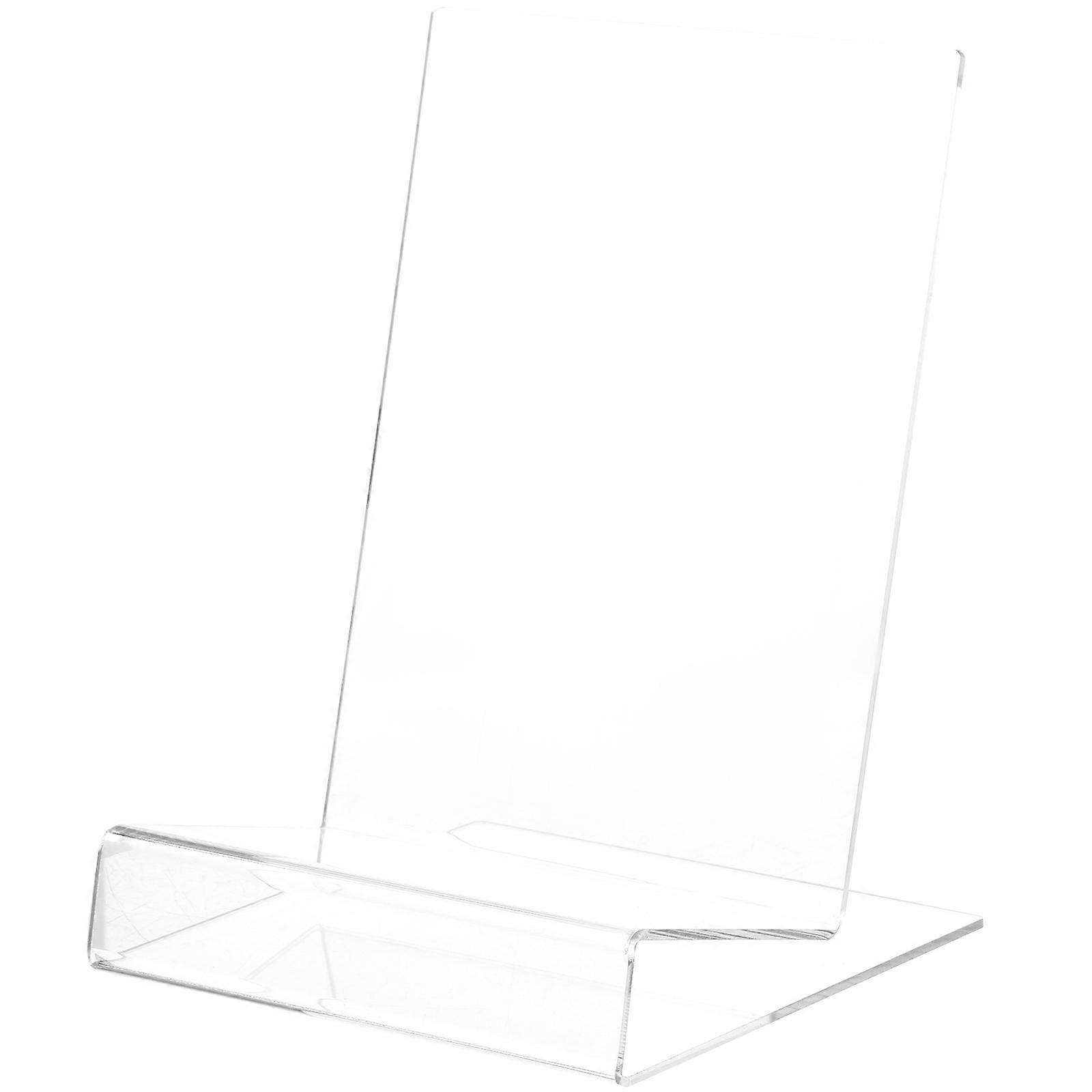 Book Stand Transparent Acrylic Display Holder for Home with Sturdy L-Shape Design