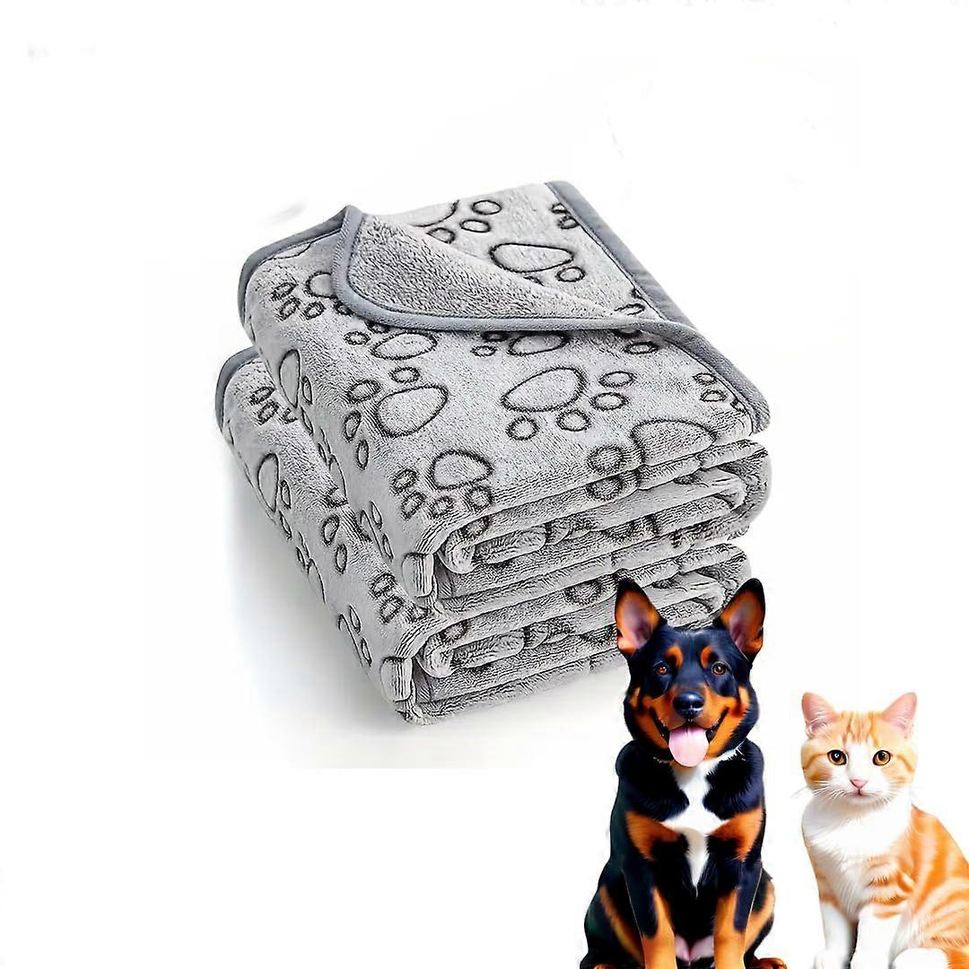 2 x Soft and Warm Flannel Blankets for Dogs and Cats, Washable, Suitable for All Seasons, Size L  M X2 (L  M)