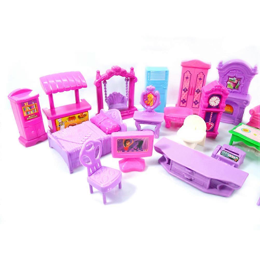 22-Piece Dollhouse Set with Mini Furniture for Kids' Pretend Play