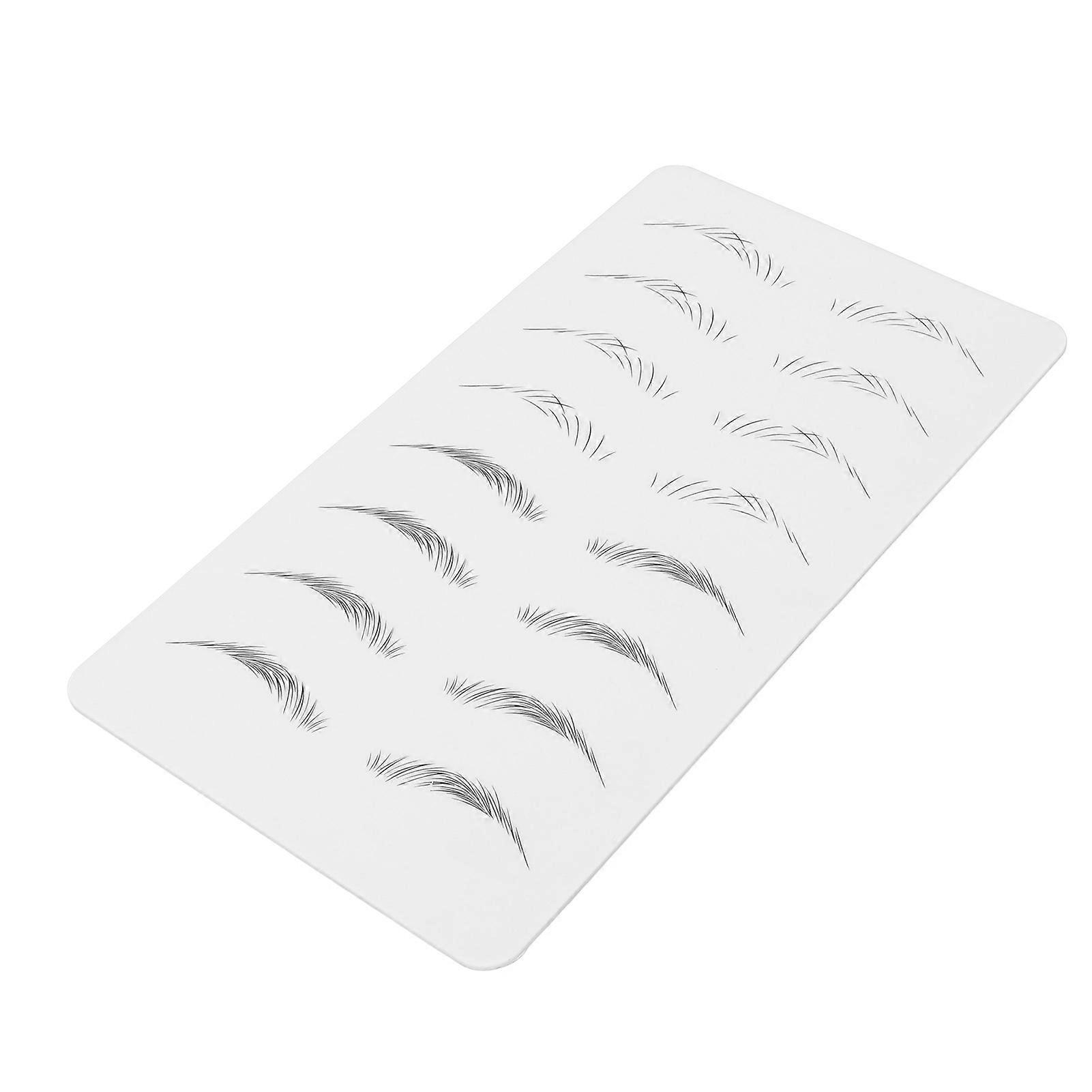 Microblading Practice Skin Inkless Wide Eyebrows Microblading Training Sheet for Beginner 01 