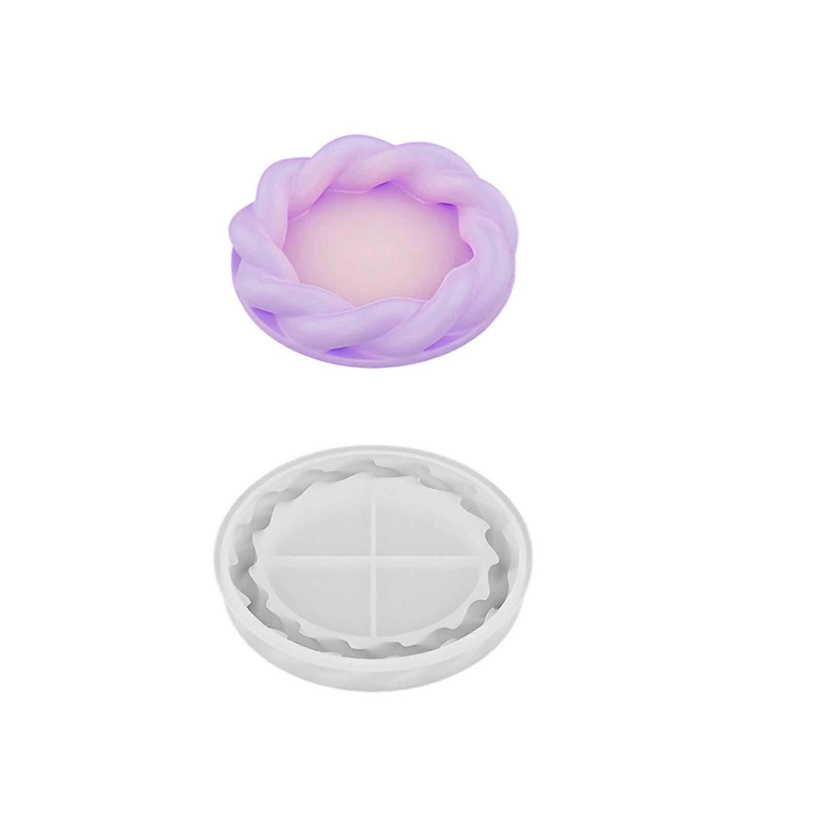 Practical Twist Plate Flexible Silicone Tray With Sturdy Base Great For Dining Table Setting and Event Daily Use S