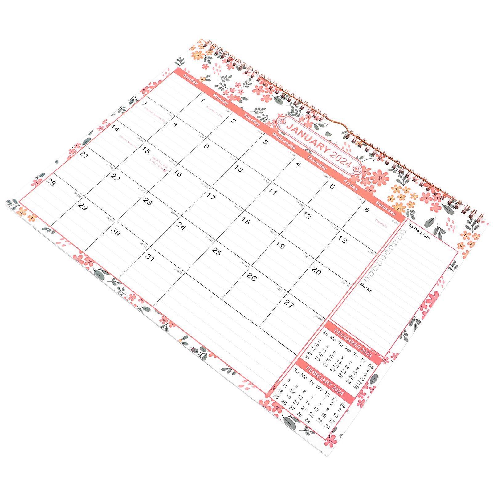 Tabletop Calendar Decorative Calendar Home Use Date Marking Rectangular 37.50X30.50X0.50CM 1Set
