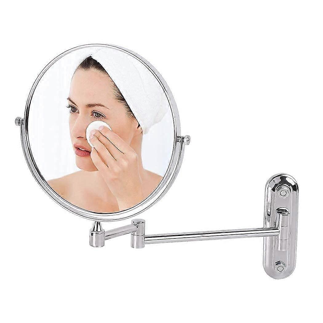 Wall Mounted Makeup Mirror Extendable Foldable Double-Sided Cosmetic Mirror For Bathroom Vanity