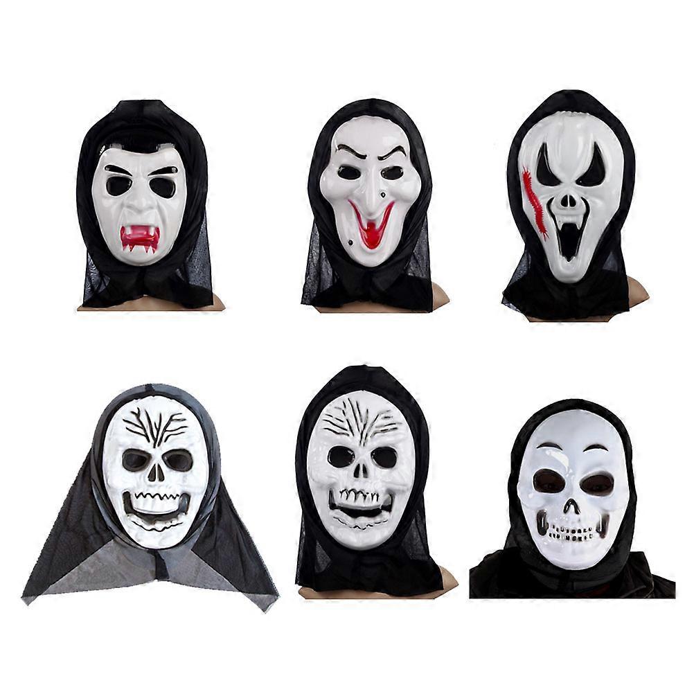 Scary Halloween Masks Costume Parties Assorted Color 40 x 20 x 3cm Grimace 6Pcs