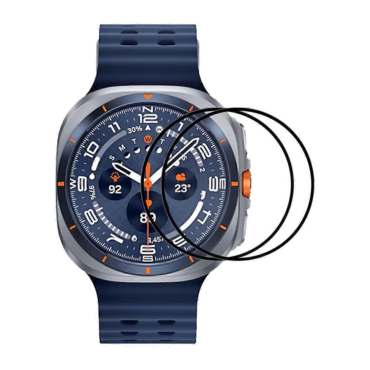 لسامسونج جالاكسي ووتش الترا 2 / جالاكسي ووتش الترا 47 ملم 2 قطعة واقي شاشة ENKAY HAT PRINCE 3D منحني PC + PMMA فيلم فائق الوضوح أسود