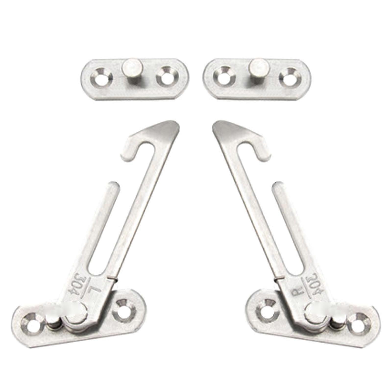 2pcs/set Window Restrictor Clips 304 Stainless Steel Window Safety Locks Protect Children Secure & Easy to Install Multicolor