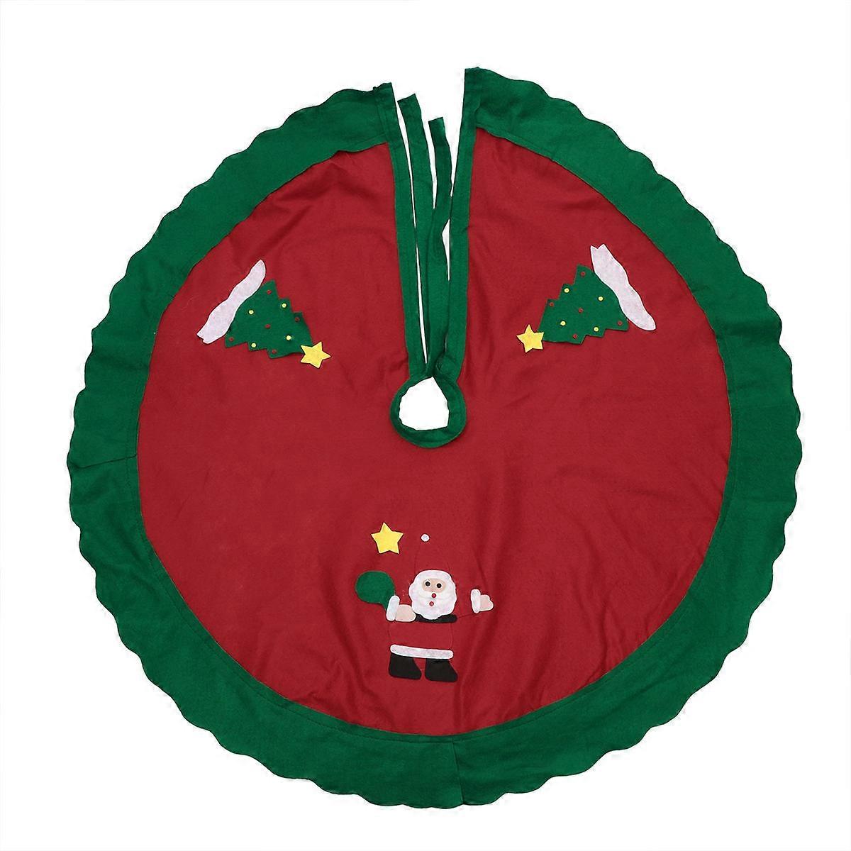 Cheistmas Tree Skirt Under Tree Skirt Red 86cm Diameter Festive Look For Households Hide Tree Pot 1Pack