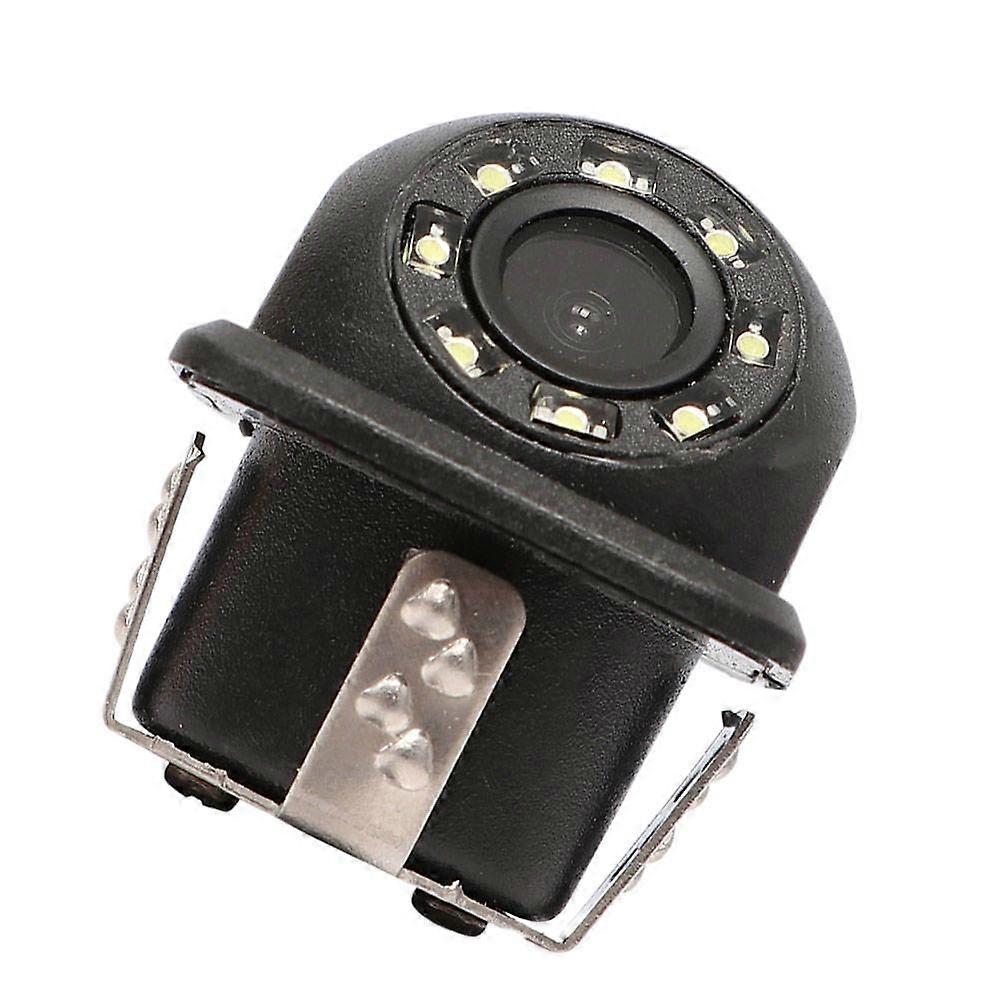 Car Rear View Camera with 8LED Infrared Night Vision for Safe Driving and Parking in Any Weather Conditions Black ABS