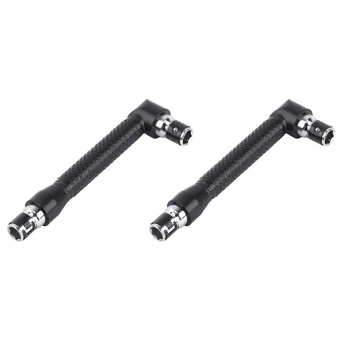 2X L Shape 1/4 Inch Hex Wrench Double Head 90 Degree Right Angle Screwdriver Bits