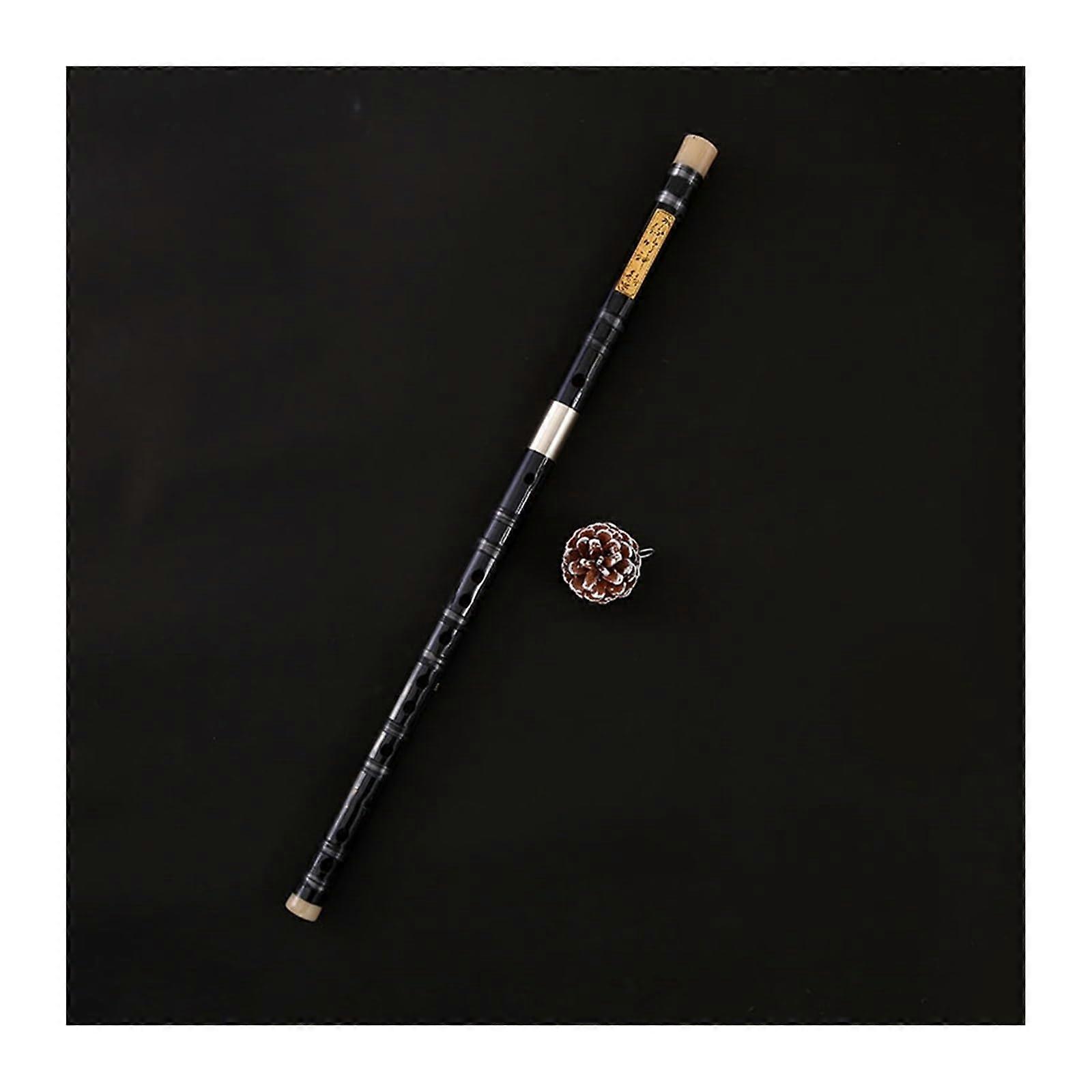Exquisite Flute Bamboo Flute Professional Transverse Flute Performance Bamboo Flute (Black E)