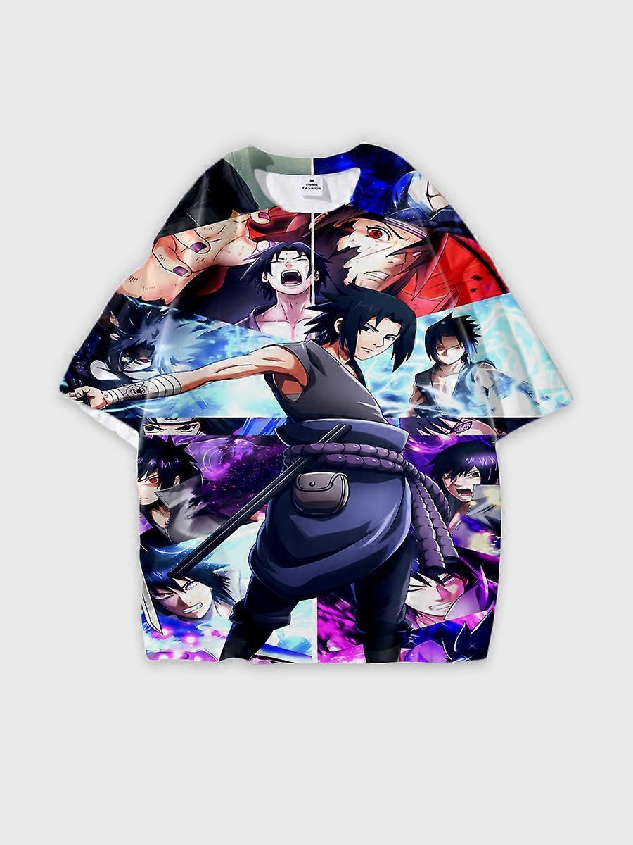 T-shirt round neck Role Pattern loose short sleeve C2127