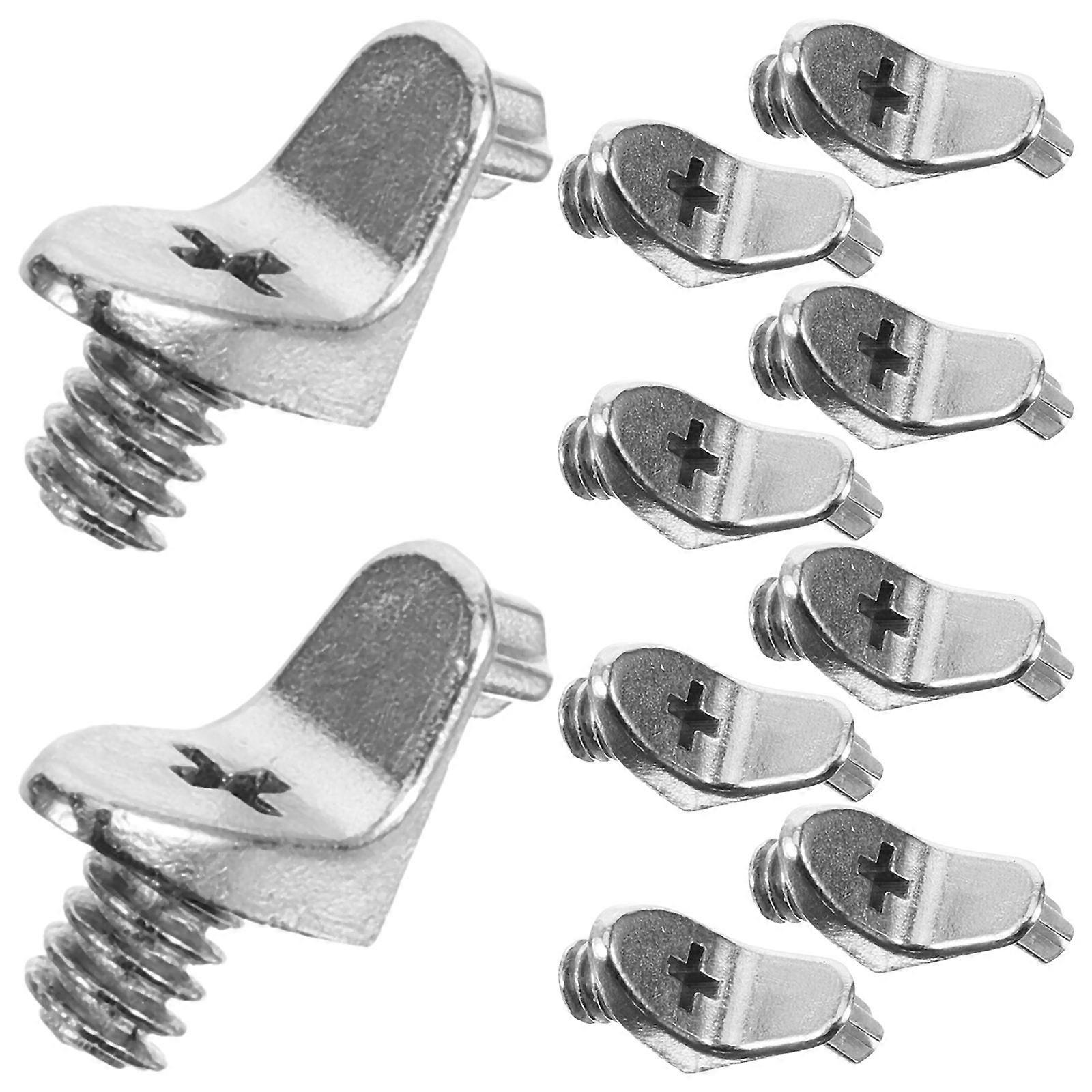 Shelf Bracket Bookshelf Pegs For Shelves In Cabinet Support Homeowners Thick Alloy Design 10Pcs