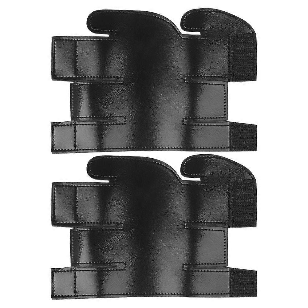 Valve Protection Trumpet Hand Guard Pads Practice Sessions Durable Pu Fake Leather Rectangular Shape Ensures Secure Grip Pair