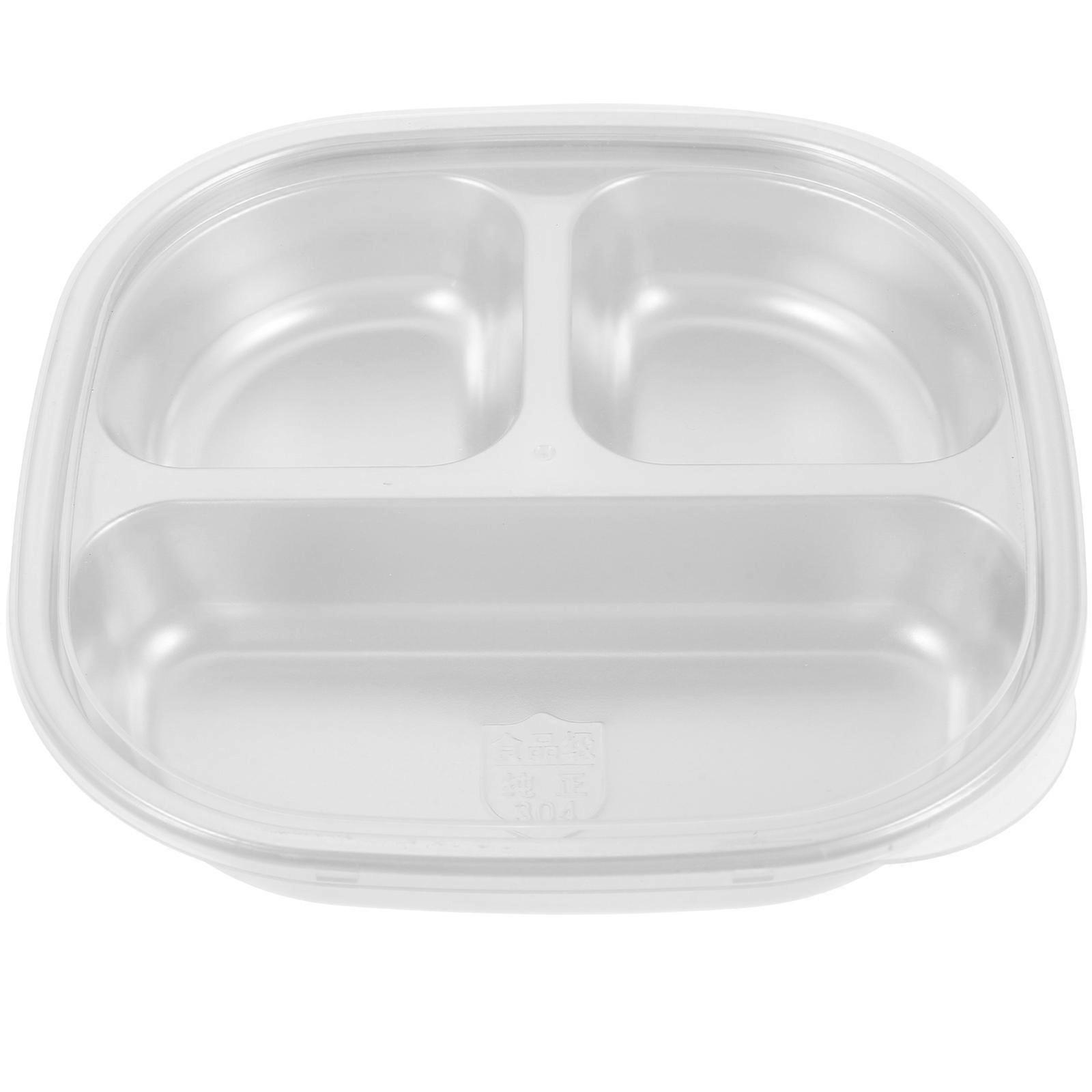 Stainless Steel Divided Tray for Lunch and Dinner Container Plate Ideal for Cafeteria Use