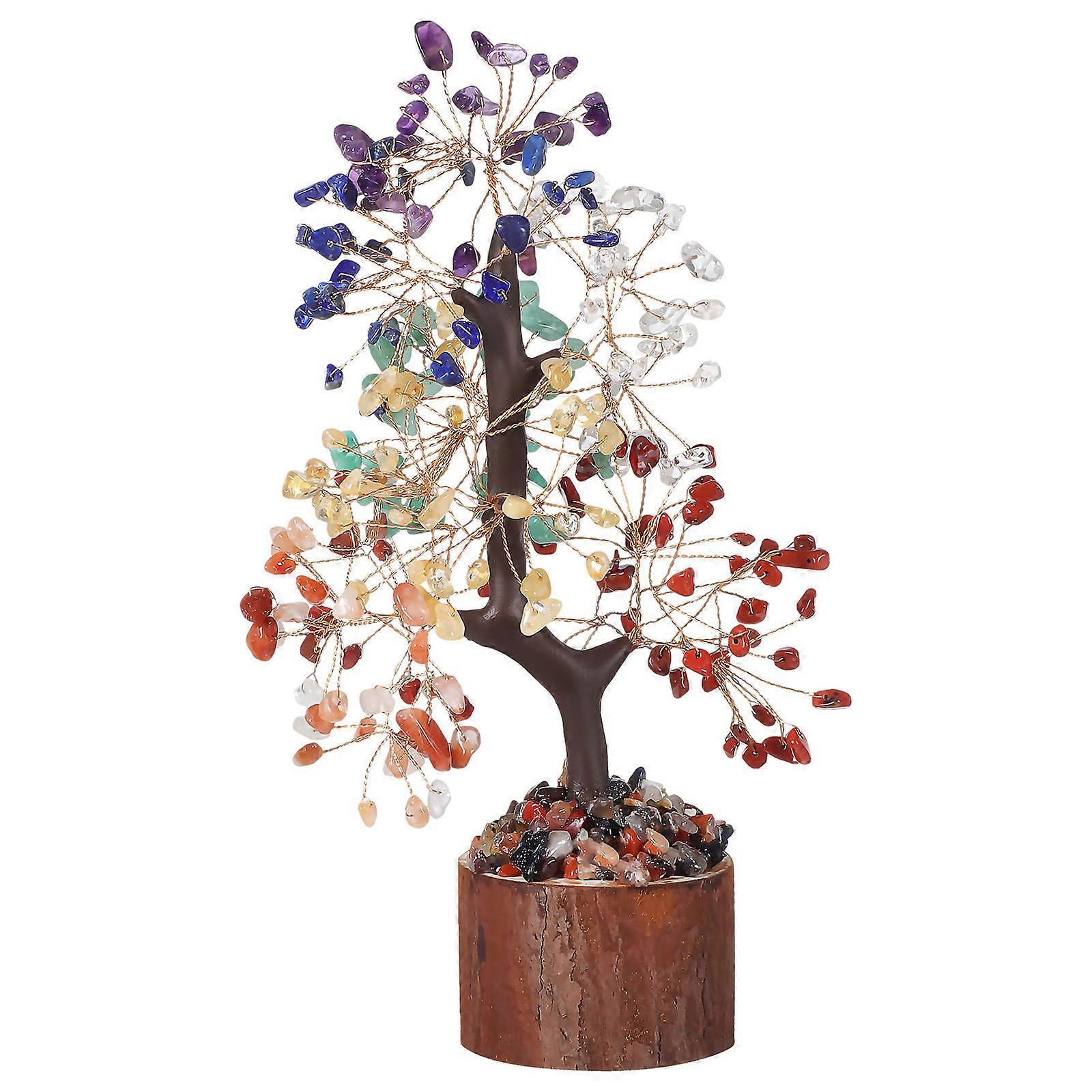 Money Tree Bonsai Tree Elegant Appearance Feng Shui Enhancement Office Decor Artificial Tree Multi Color 23.00X14.00X7.00CM 1Set