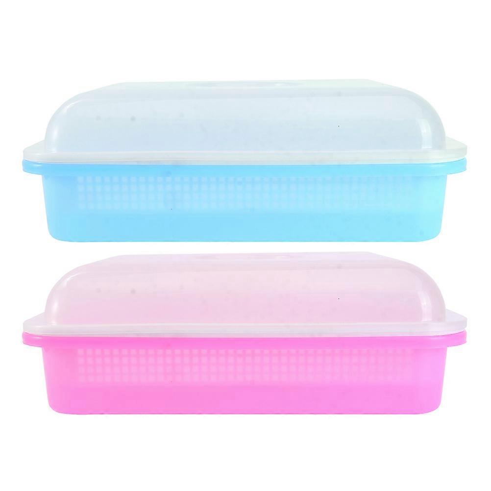 Germination Case Gardening Plant Nursery Pot Growing Plate Indoor Planting Assorted Color Moisture Retention 2 Sets