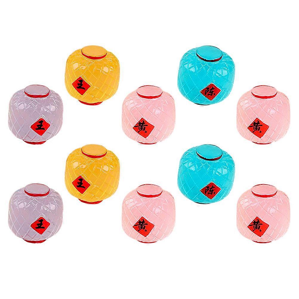Glow in the Dark Luminous Mini Resin Lanterns for Halloween Desktop Decoration 10pcs