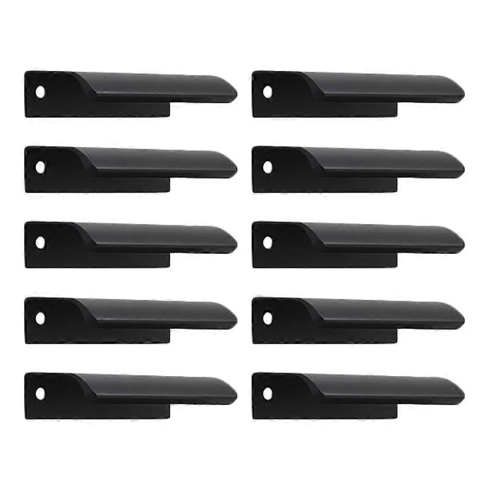 Hidden Cabinet Pulls 10Set Aluminum Black Concealed Pulls For Homeowners DIY Enthusiasts Furniture Handles Modern Style