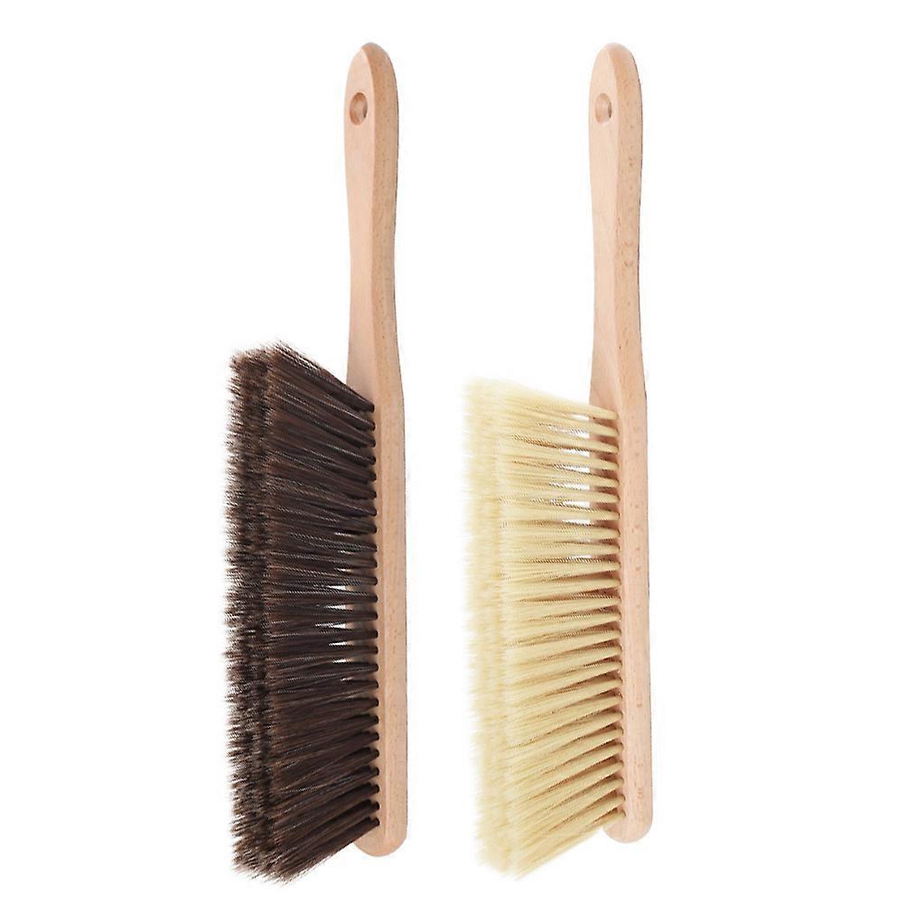 Wooden Handle Bed Brush with Supple Bristles for Cleaning Desks Beds Sofas Furniture Composite Material Assorted Color