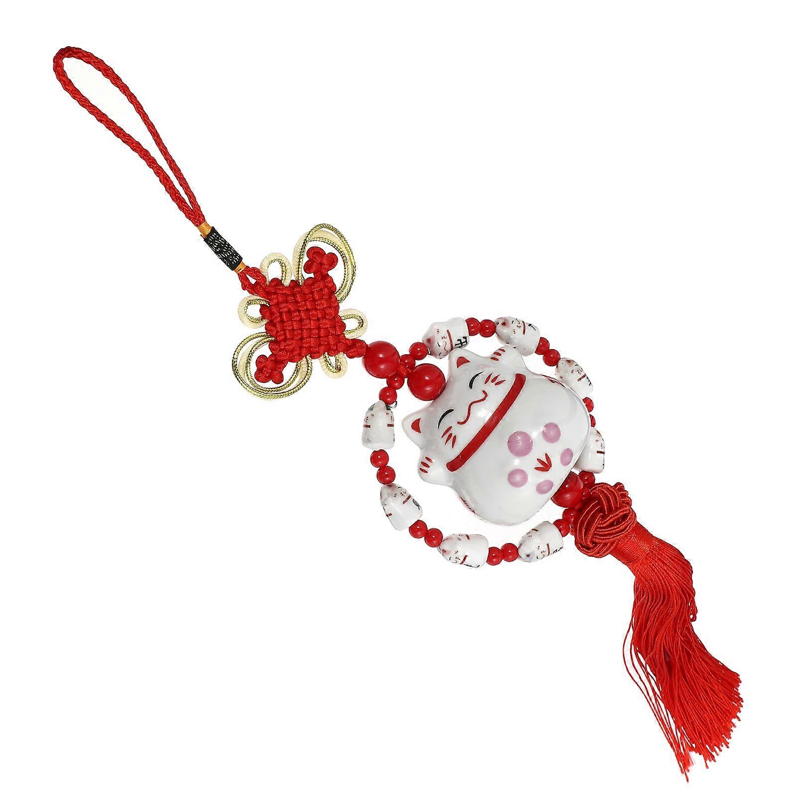 1pc Cat Car Ornament for Rearview Mirror Decoration