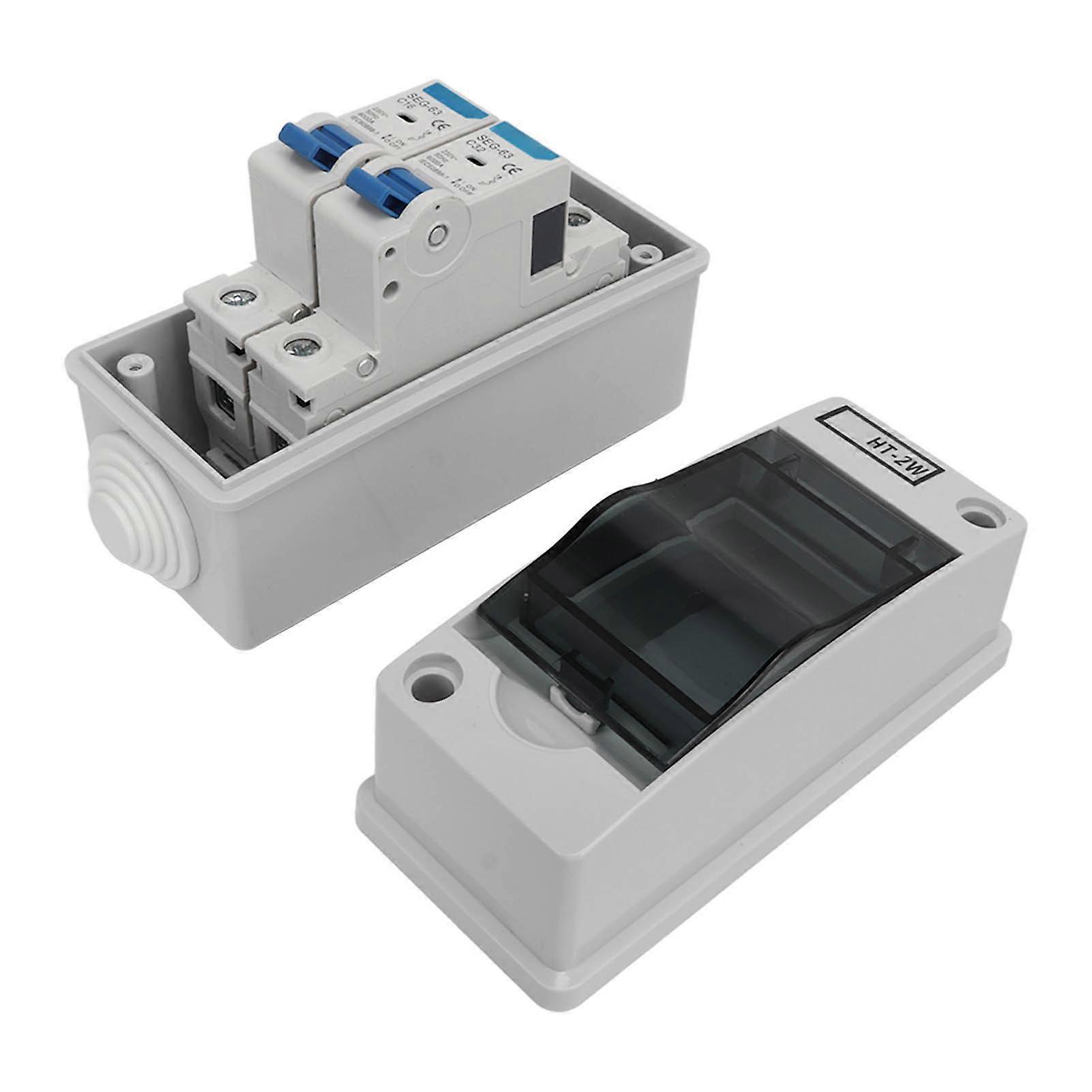 Circuit Breaker 2P MCB C Type Outdoor Waterproof Miniature Circuit Breaker with Box  C16 C32