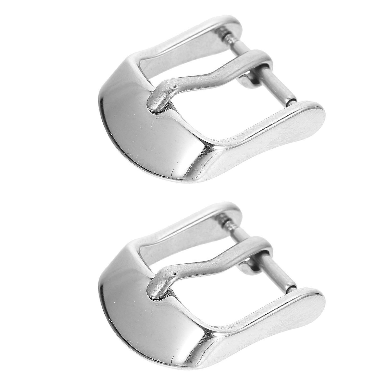 Clasps for Stainless Watch Bands Watch Band Replacement Buckle Silver Color 1.4X0.2CM Easy Application 2Pcs