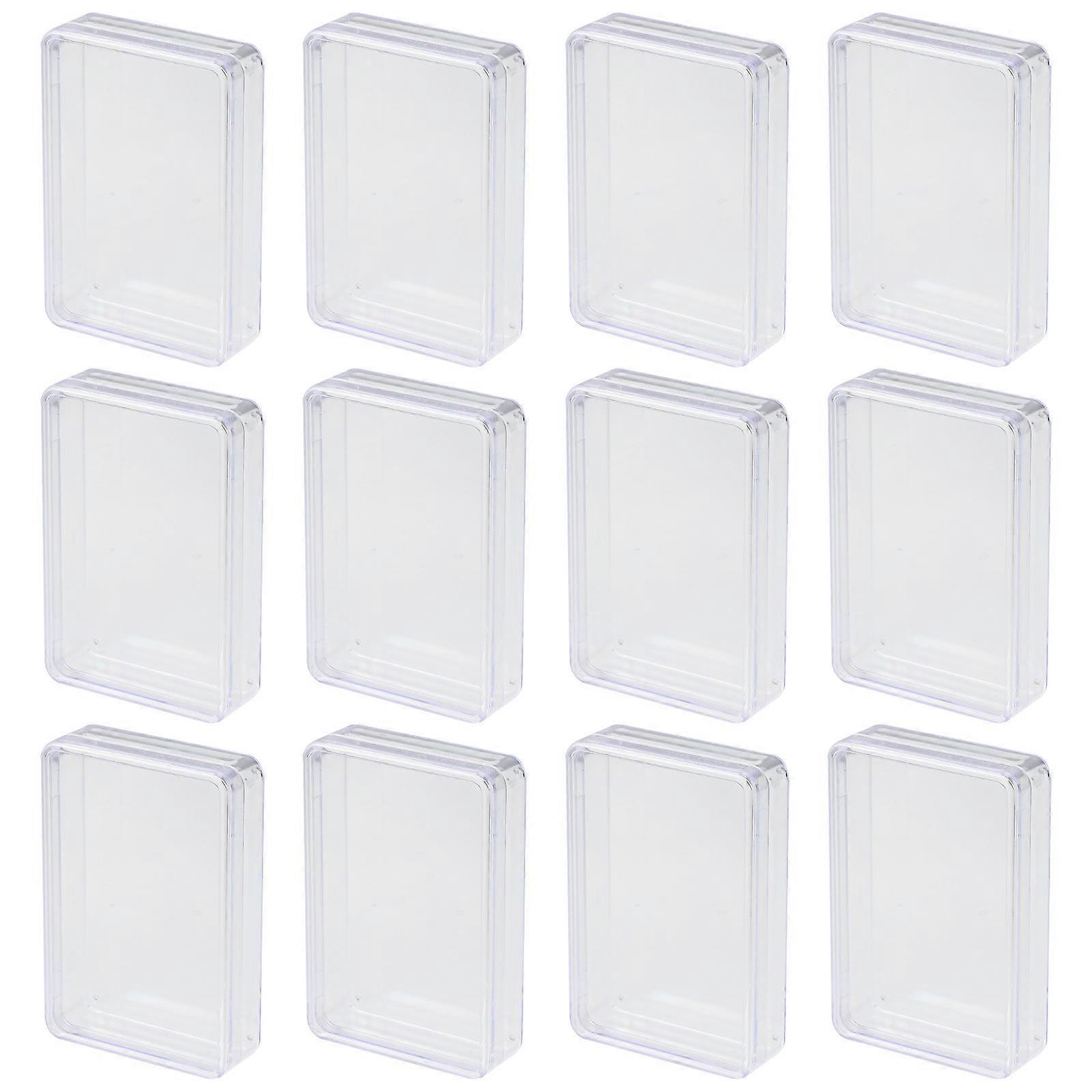 Clear Playing Card Storage Box 12Pcs Perfect For Storing Guitar Picks And In A Compact Design
