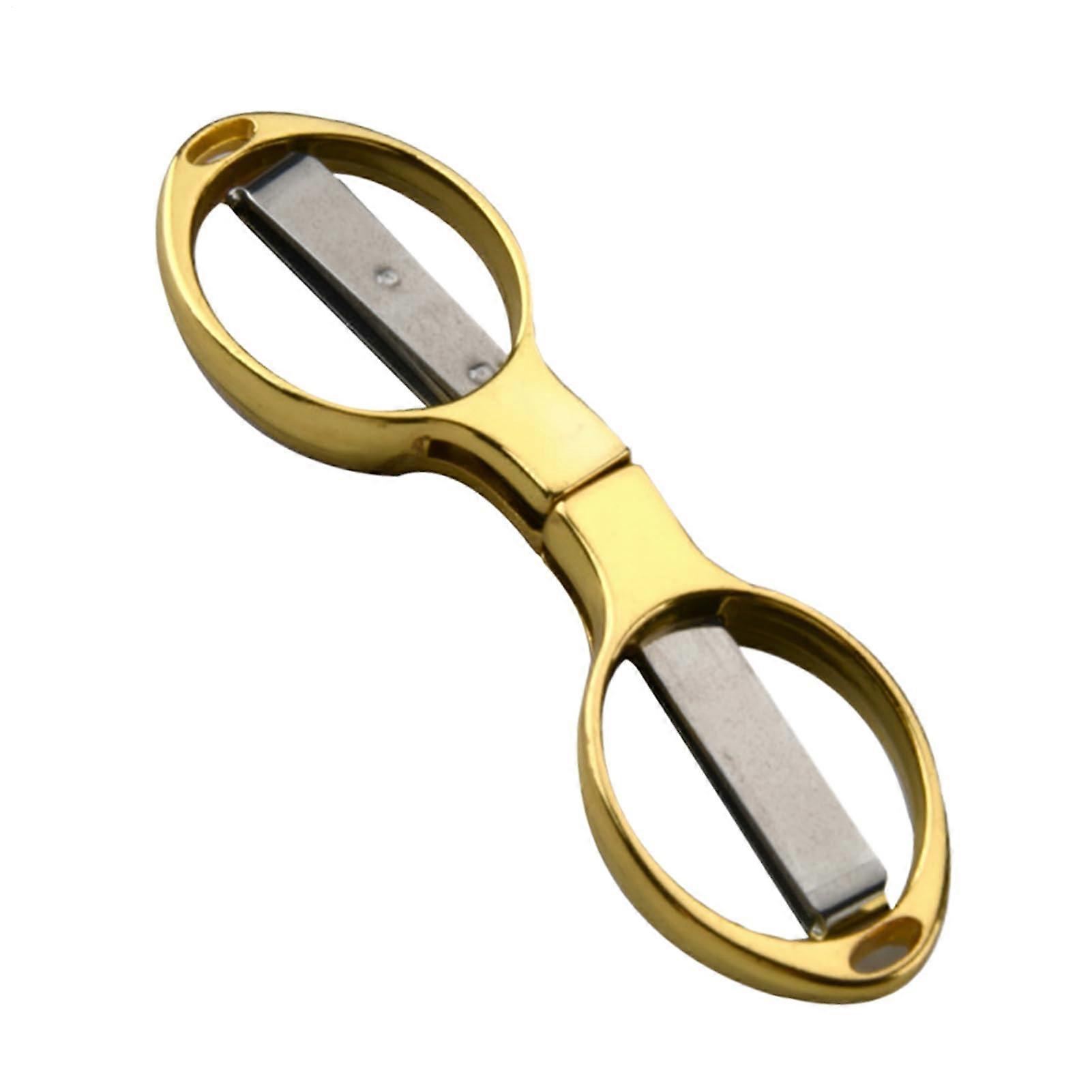 Folding Scissors, Portable Multi-Functional Tool for Sewing, Craft Projects, Travel, Kitchen Prep, Gold Finish