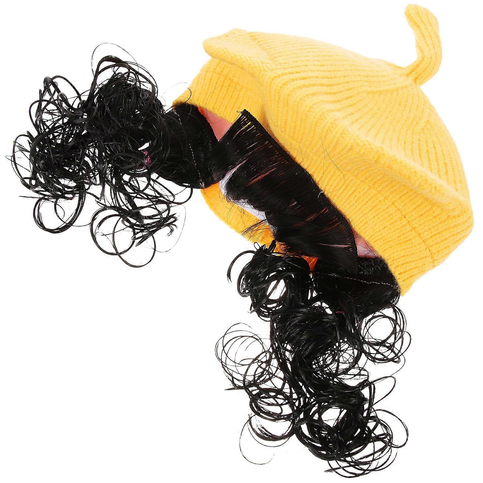 Adorable Wig Hat For Baby Girl Daily Use Comfortable Fabric 1Set