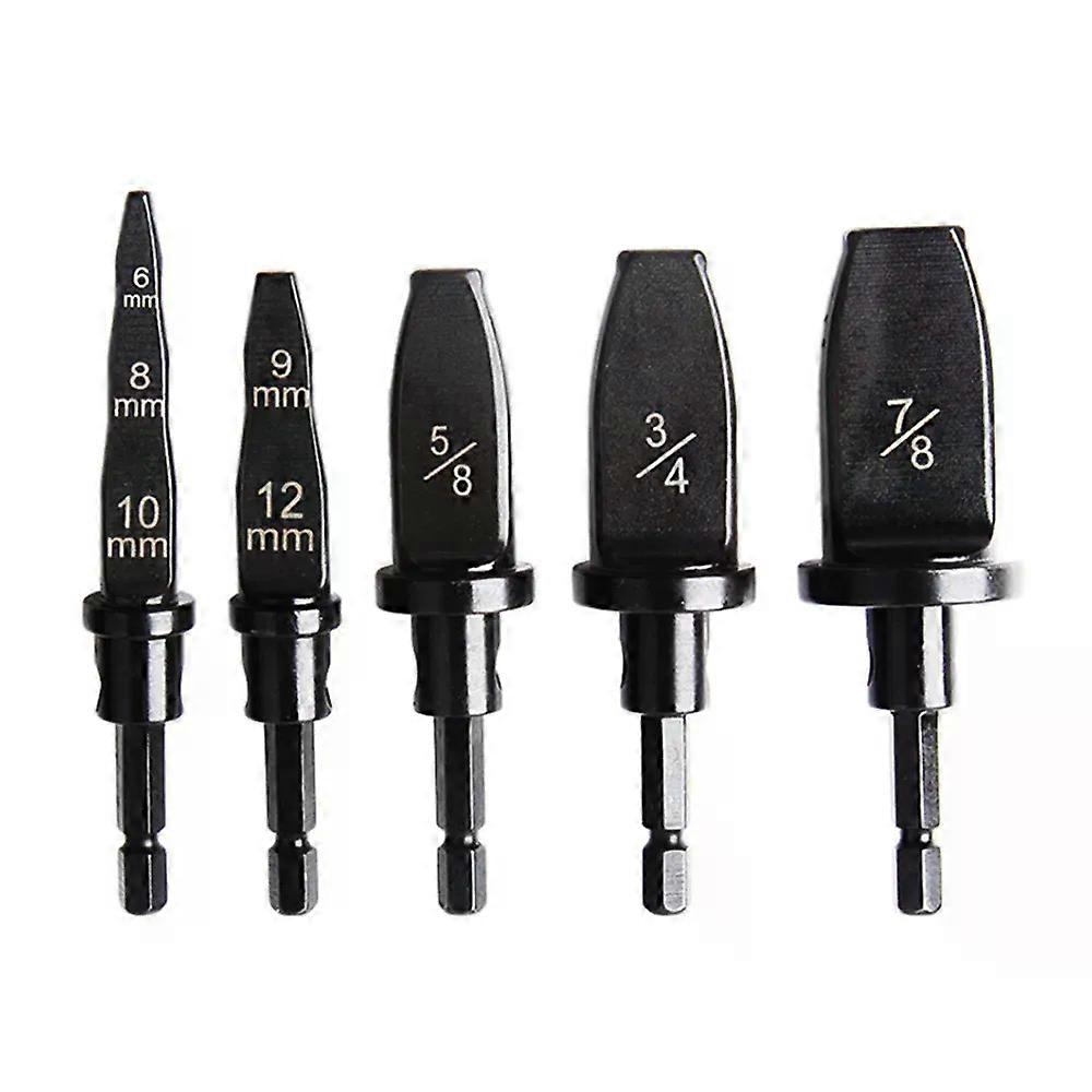 5Pcs Pipe Expander Set Air Conditioner Refrigerator Copper Pipe Shaping Tool Drill Bit Set