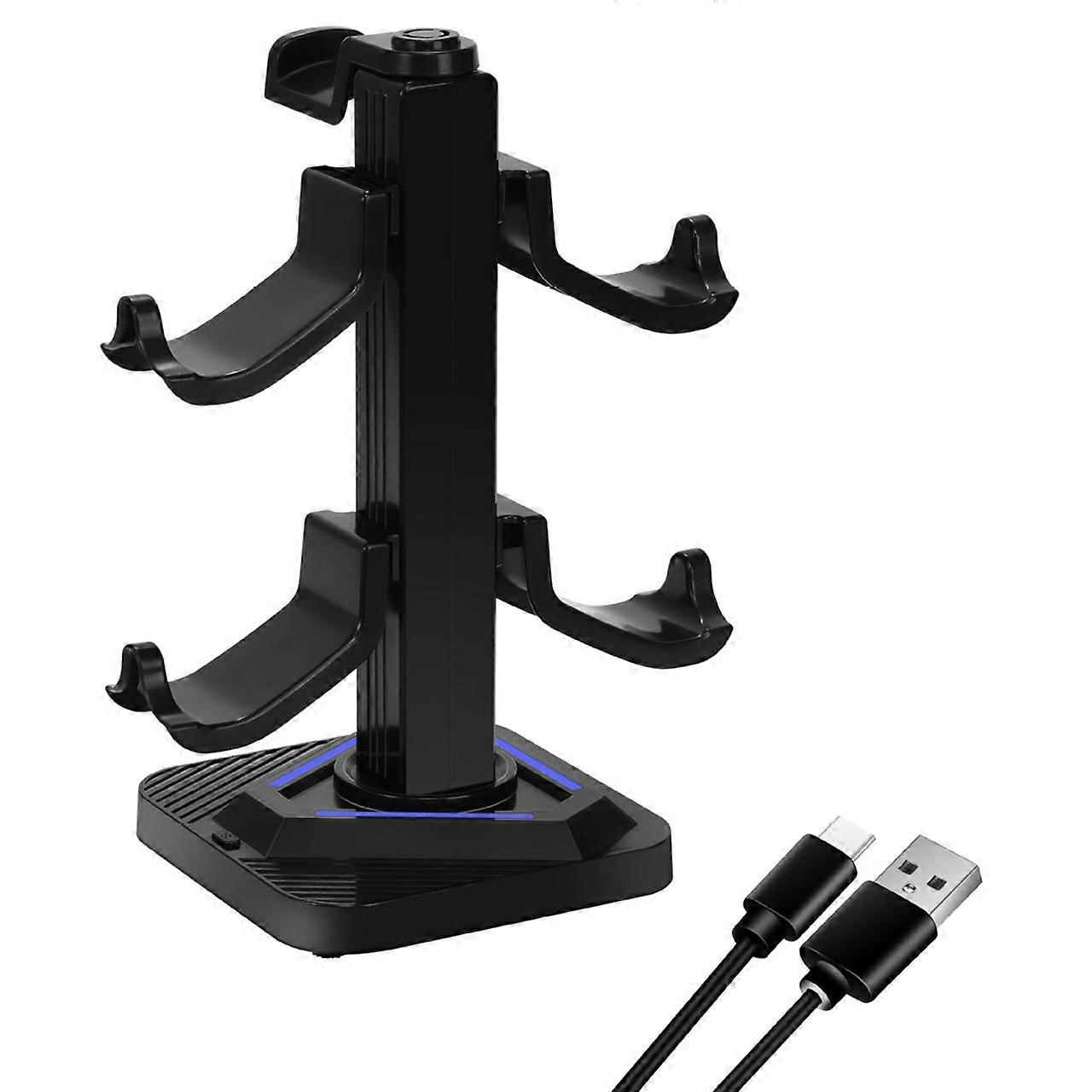 TKdaddy XSX-218 Game Controller Stand Holder Headset Hanger for PS / Xbox / Switch Universal Controller Display Rack