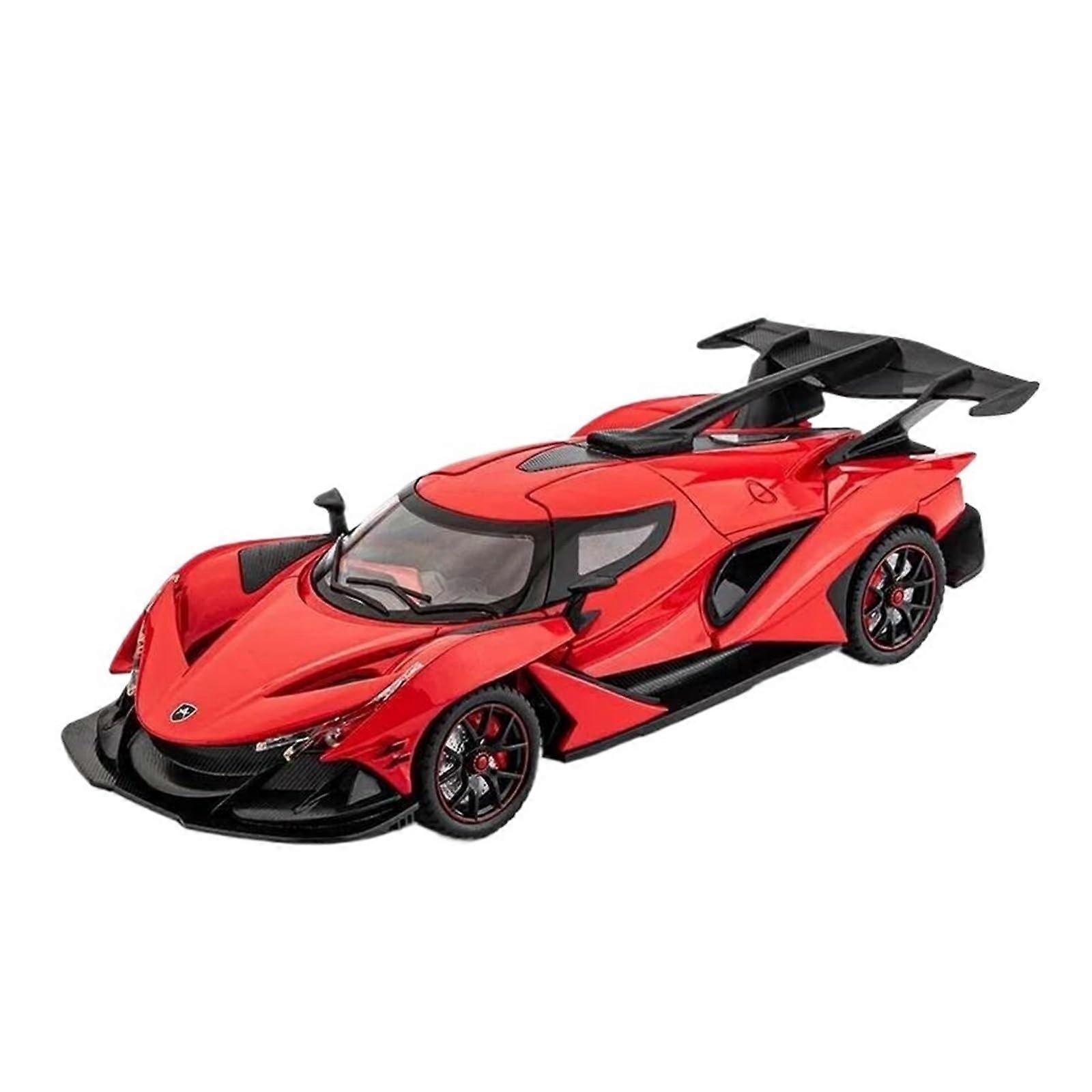 Modellauto Metall 1:24 Die-Cast Metal Model Car With Lights And Sound Red