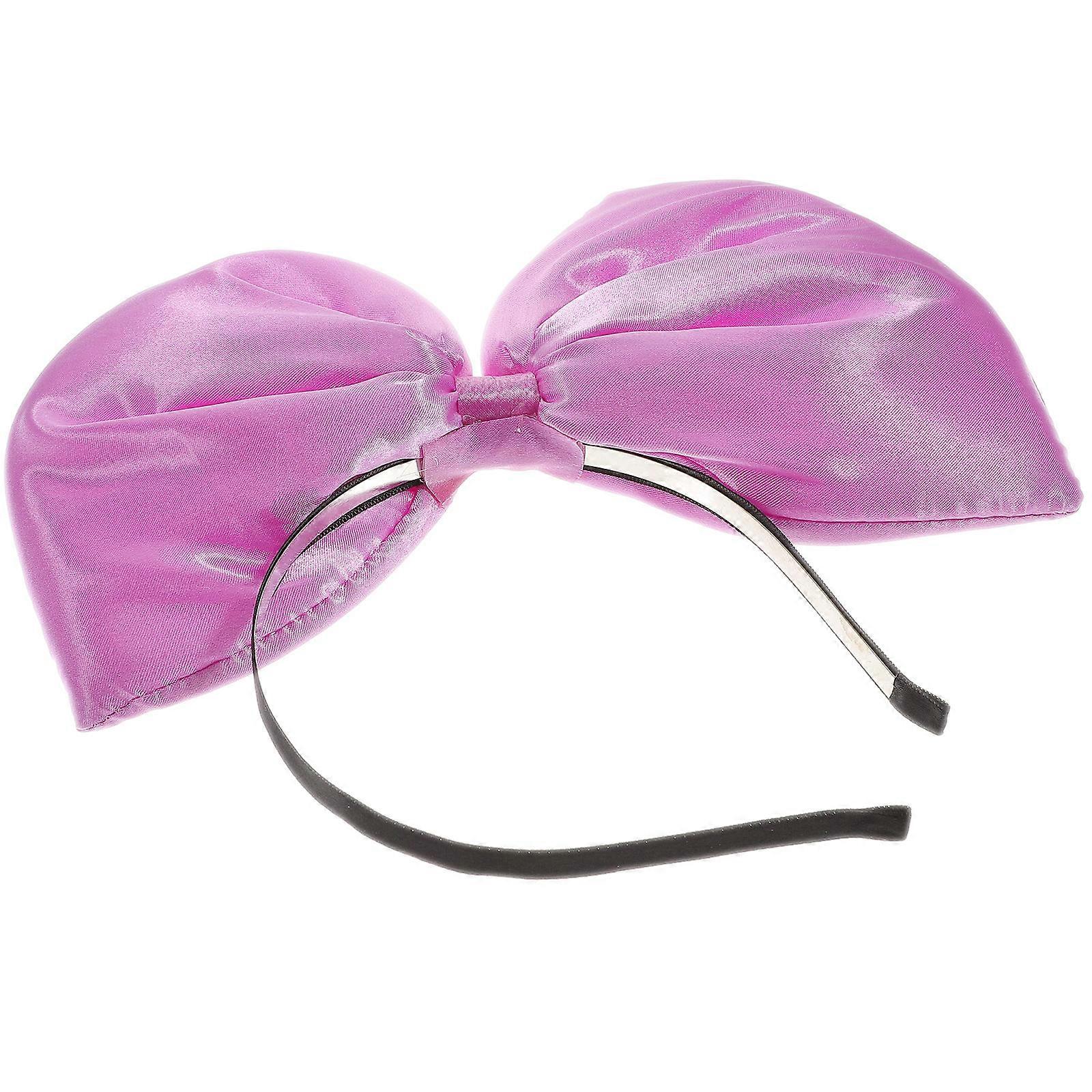 Christmas Huge Bowknot Headband For Women And Girls In Violet Color With Comfortable Fit For Festive Events 1Pcs