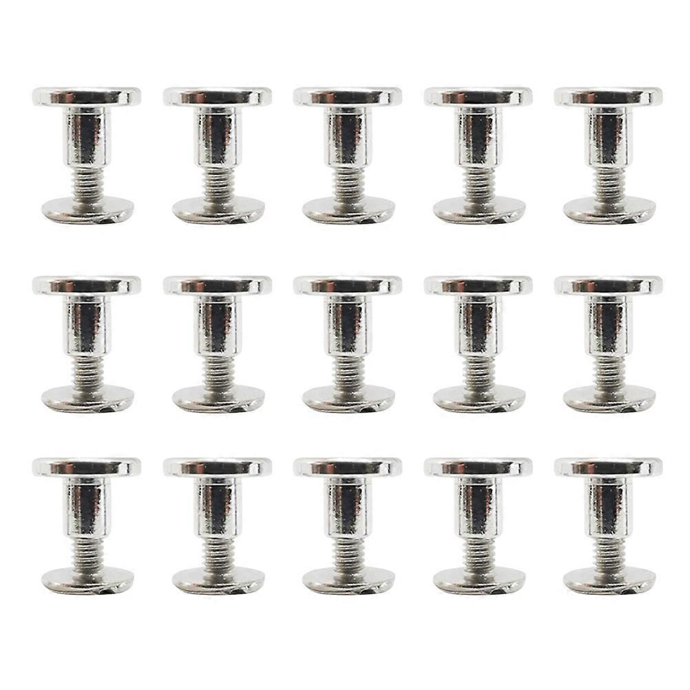 15PCS Copper Flat Head Rivets for DIY Crafts – Professional Finish for Handbags, Wallets & Belts