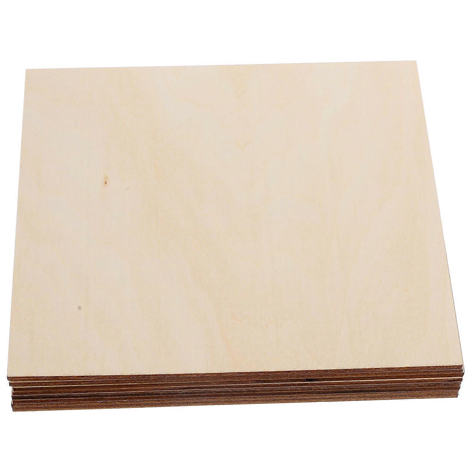Blank Wood Sheets for DIY Crafts with Smooth Surface 8pcs Khaki Wood Slices 1.5x0.2 inches