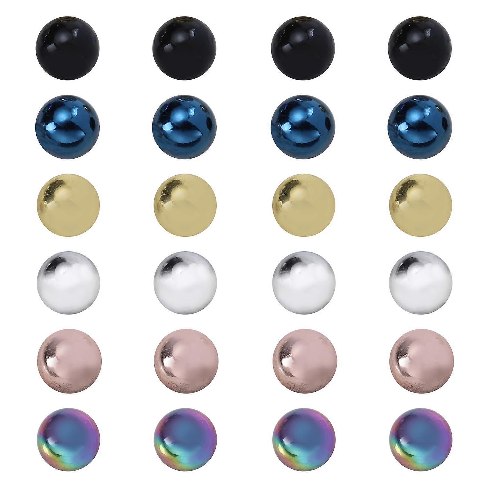 24Pcs Belly Button Rings Ball Body Piercing Jewelry Everyday Use Assorted Color Durable