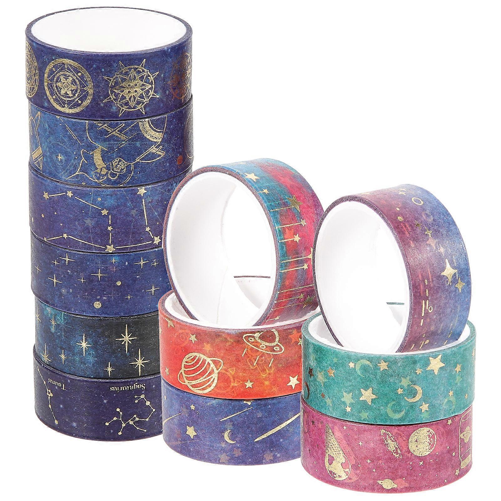 Washi Tape For Journaling 12 Rolls Assorted Color Suitable For Gift Packaging Photo Album Creative Adhesive