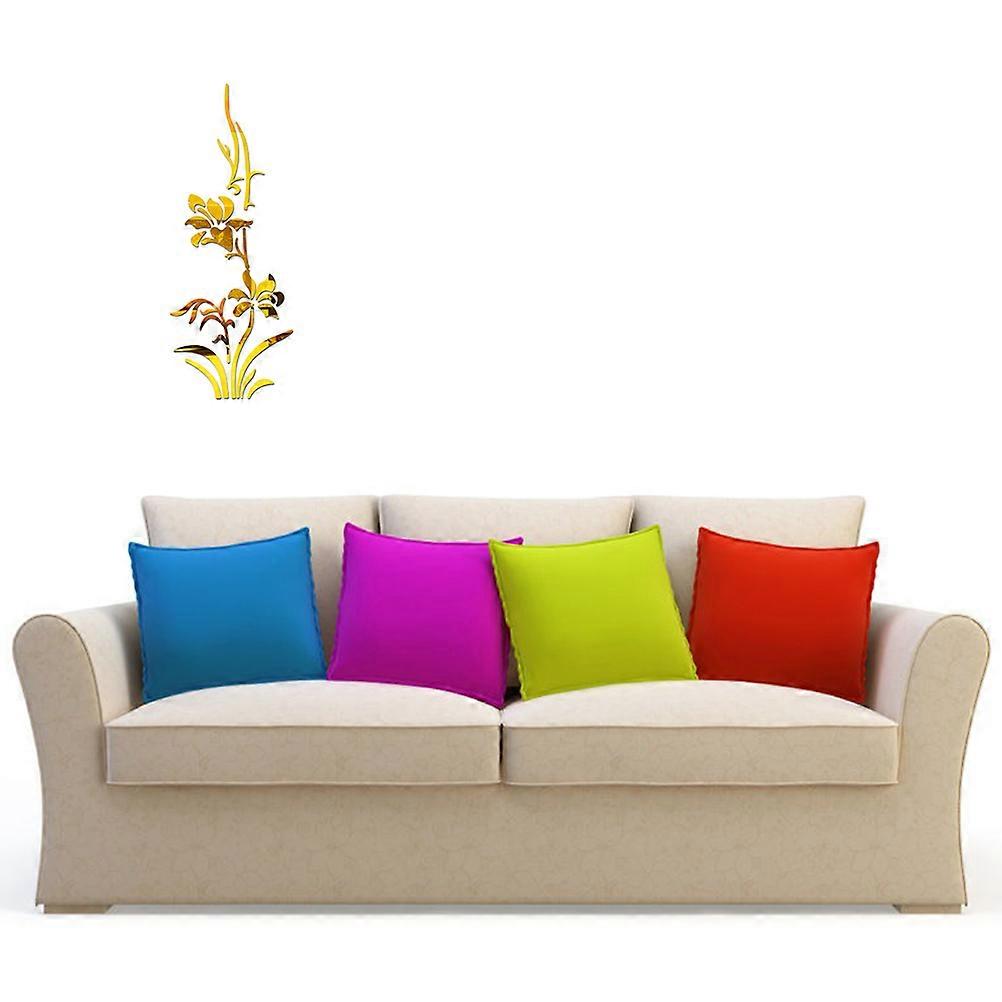 Decorative Golden Crystal Mirror Wall Decal For Wall And Window 39 X 100Cm 1Pack