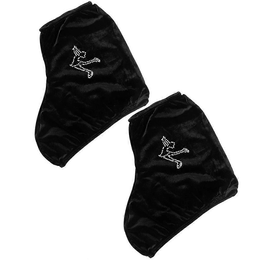 Ice Skate Covers Polyester Skates Guards for Protection 1Pair Black
