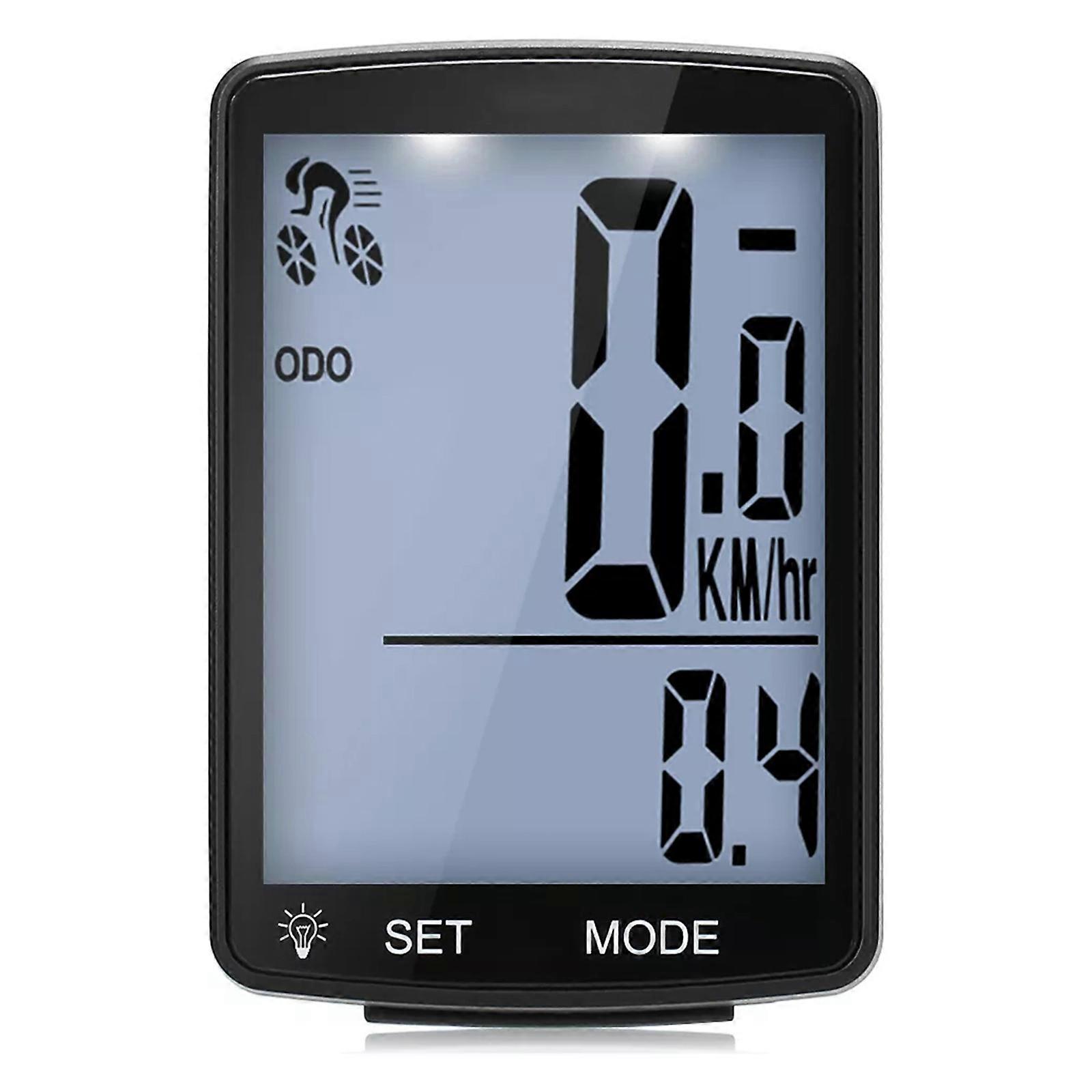 Bike Odometer Wireless Connection For Outdoor Sports Rectangular Shape Measurement Functions 1Set