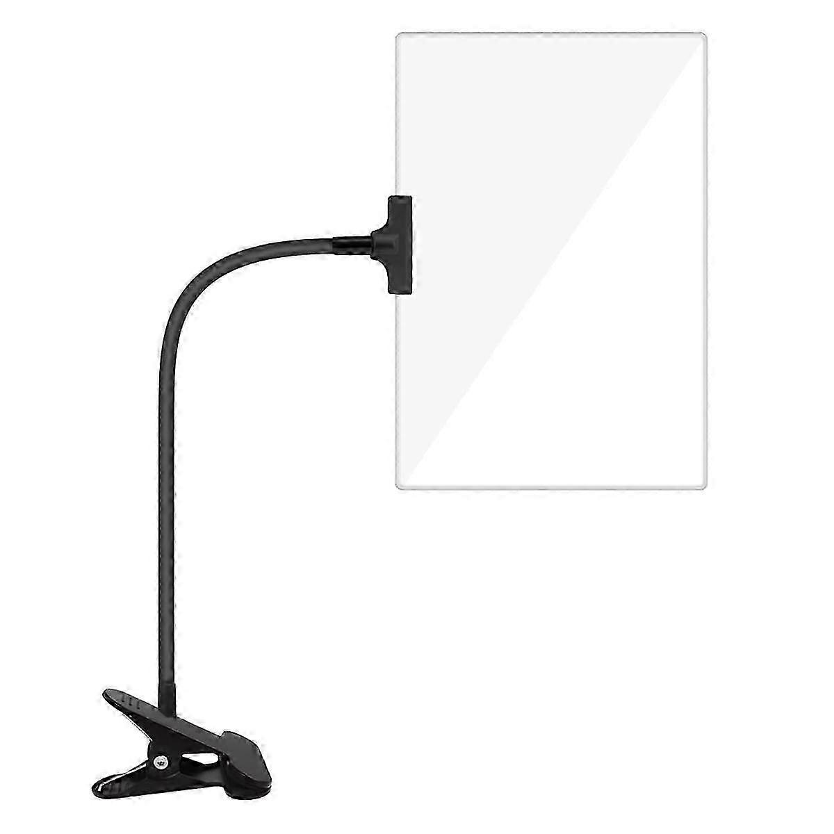 5X Magnifying Glass with Clip, 6-inch Magnifier, Adjustable Flexible Gooseneck & Clamp