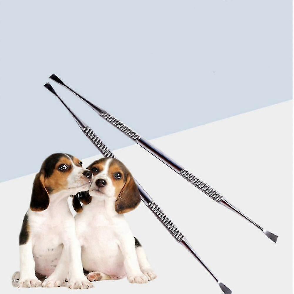 Stainless Steel Double Ended Dental Calculus Removal Tool, Dog Tooth Scraper Plaque Tartar Remover, Tooth Scaler For Dogs And Cats